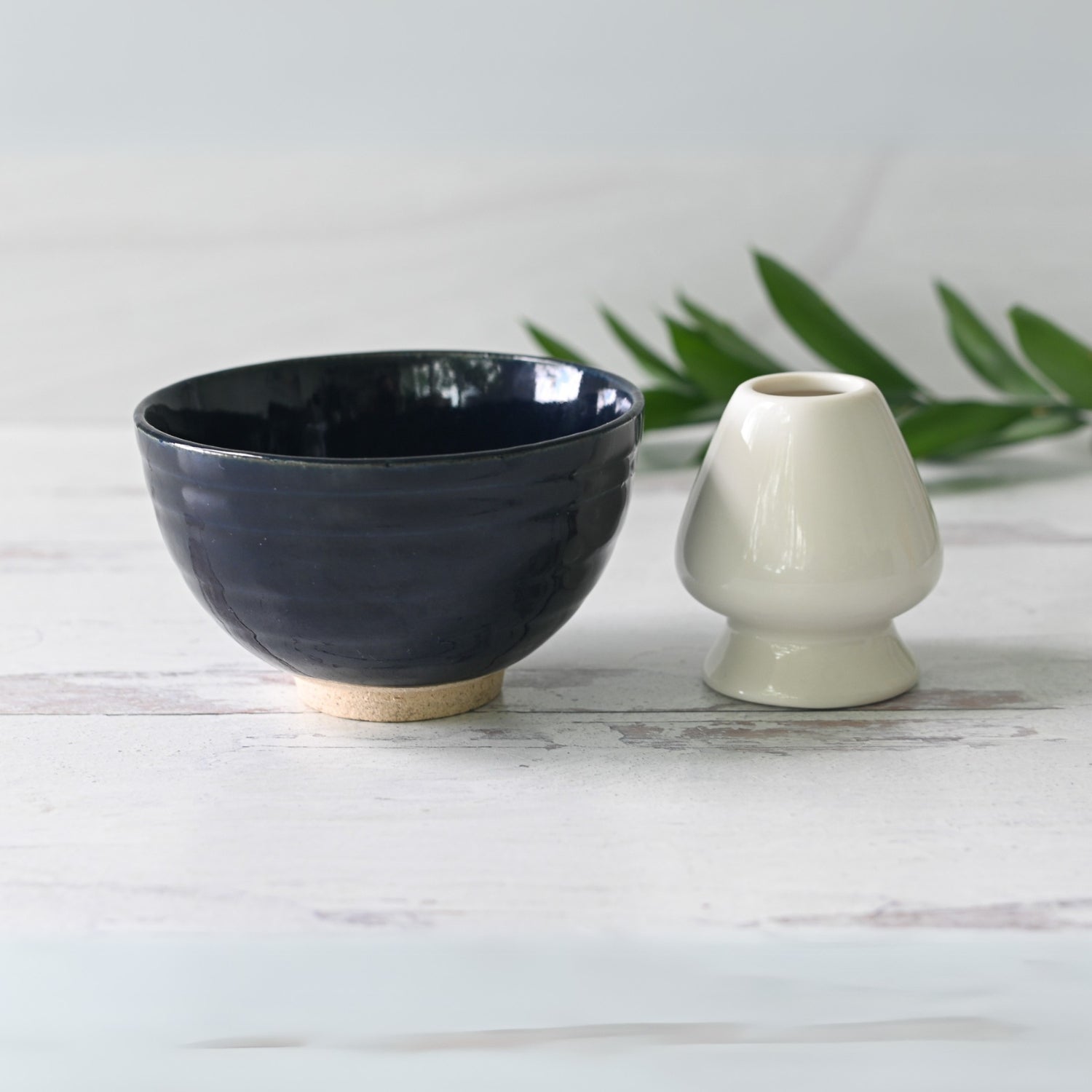 Aprika Life Dark Navy Blue Ceramic Matcha Bowl