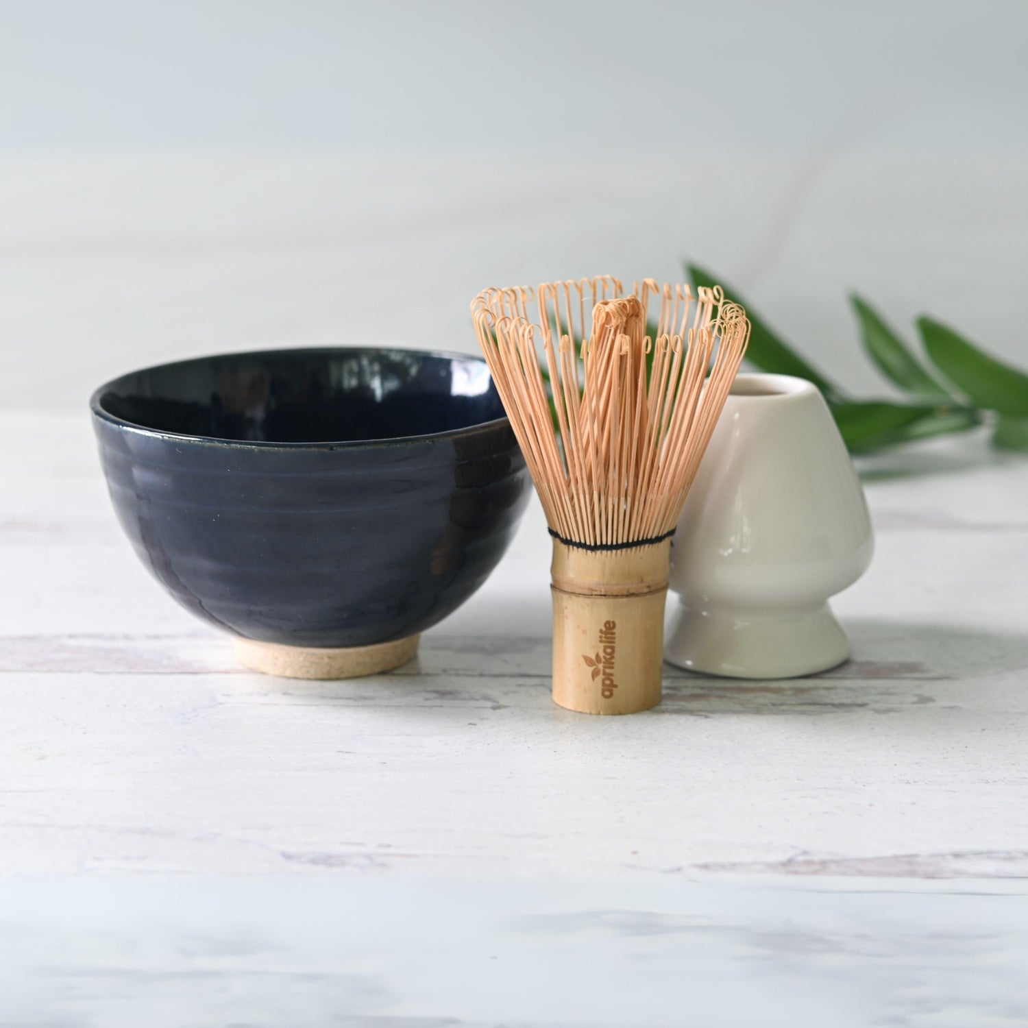 Aprika Life Dark Navy Blue Ceramic Matcha Bowl