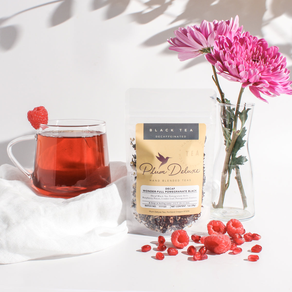 Plum Deluxe Wonder-Full Pomegranate Decaf Black Tea