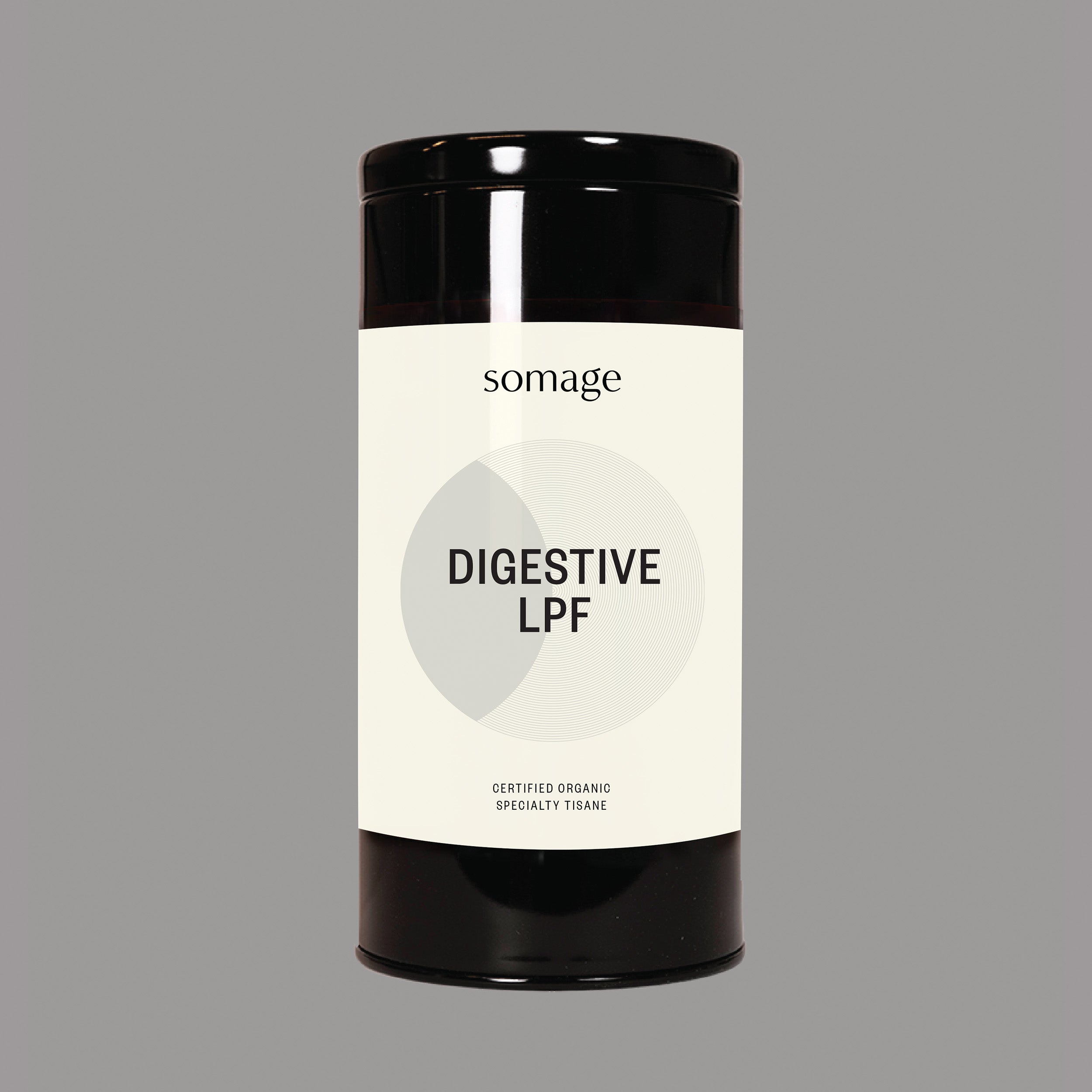 Liquorice Peppermint Fennel Tea Tin by Somage USA, featuring a storage tin designed to keep tea fresh.
