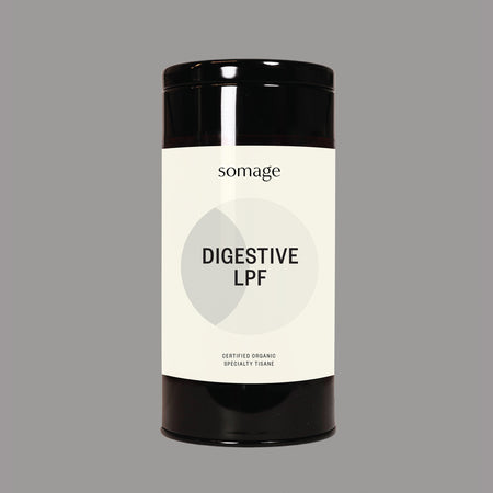 Liquorice Peppermint Fennel Tea Tin by Somage USA, featuring a storage tin designed to keep tea fresh.