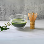 Aprika Life Double Sided (Double Wall) Glass Matcha Bowl with Spout