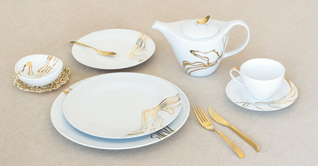 CASANOI Fiume D'Oro 11-piece Gift Set - Tea Service for 4