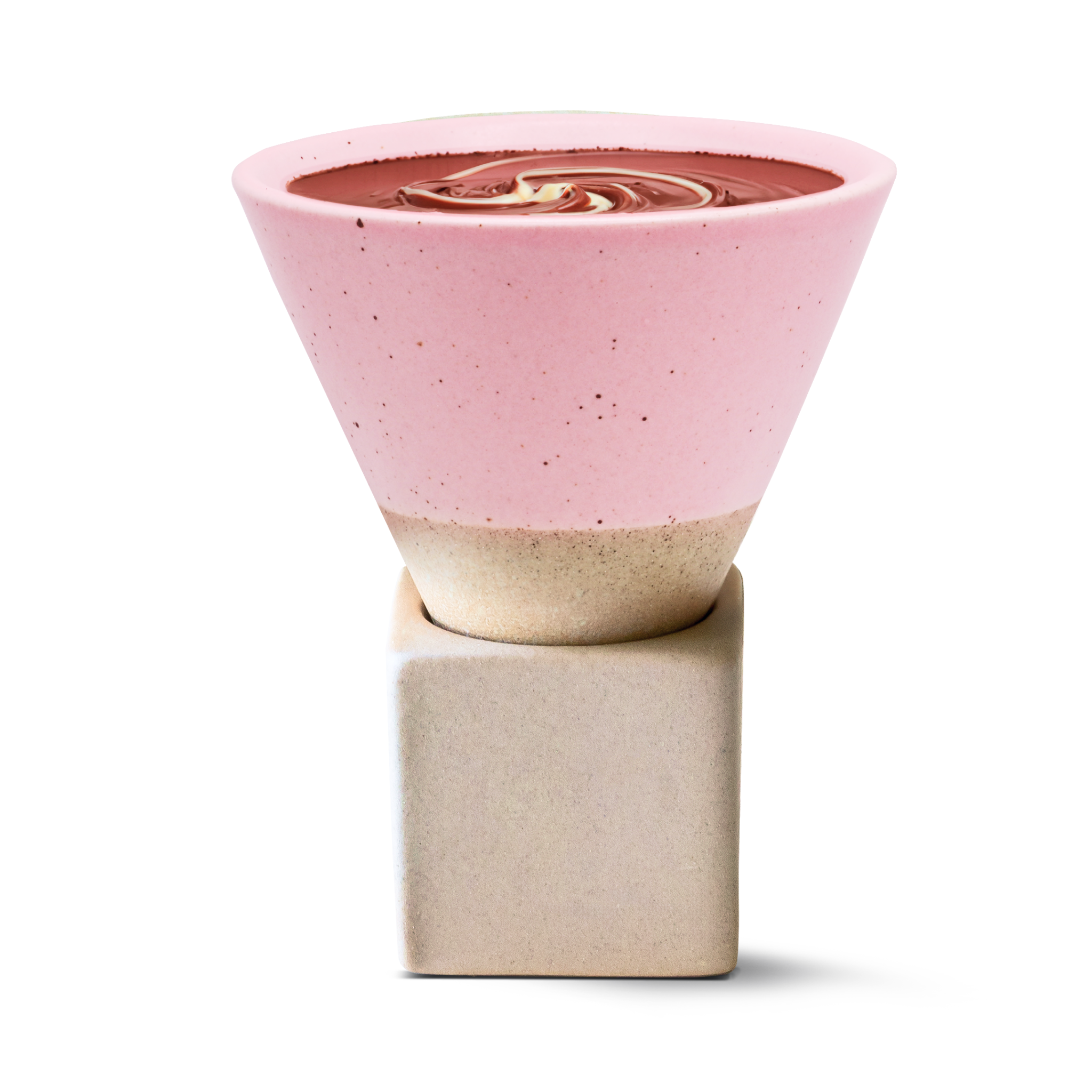Aprika Life Pink Coffee Mug with Base - 6.8 oz/200ml