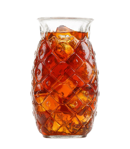 Harney & Sons Tropical Mango Fresh Brew Iced Tea in a glass, showcasing its vibrant color and fresh tropical ingredients.