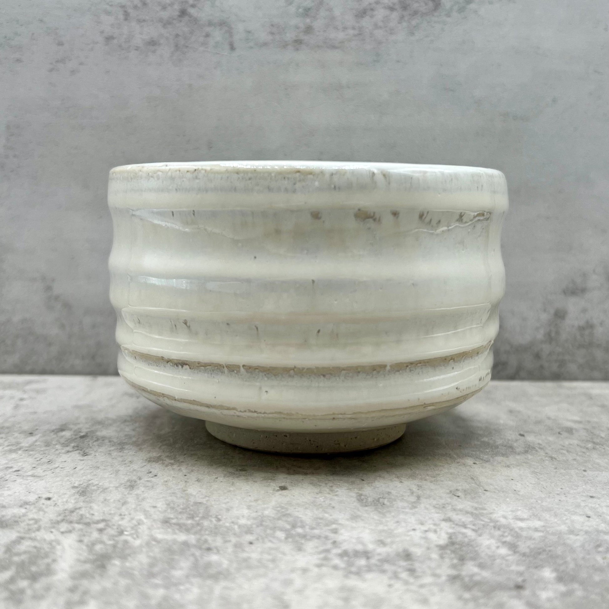 Inoue Tea Shirahagi White Mino-yaki Chawan - Japanese Matcha Bowl