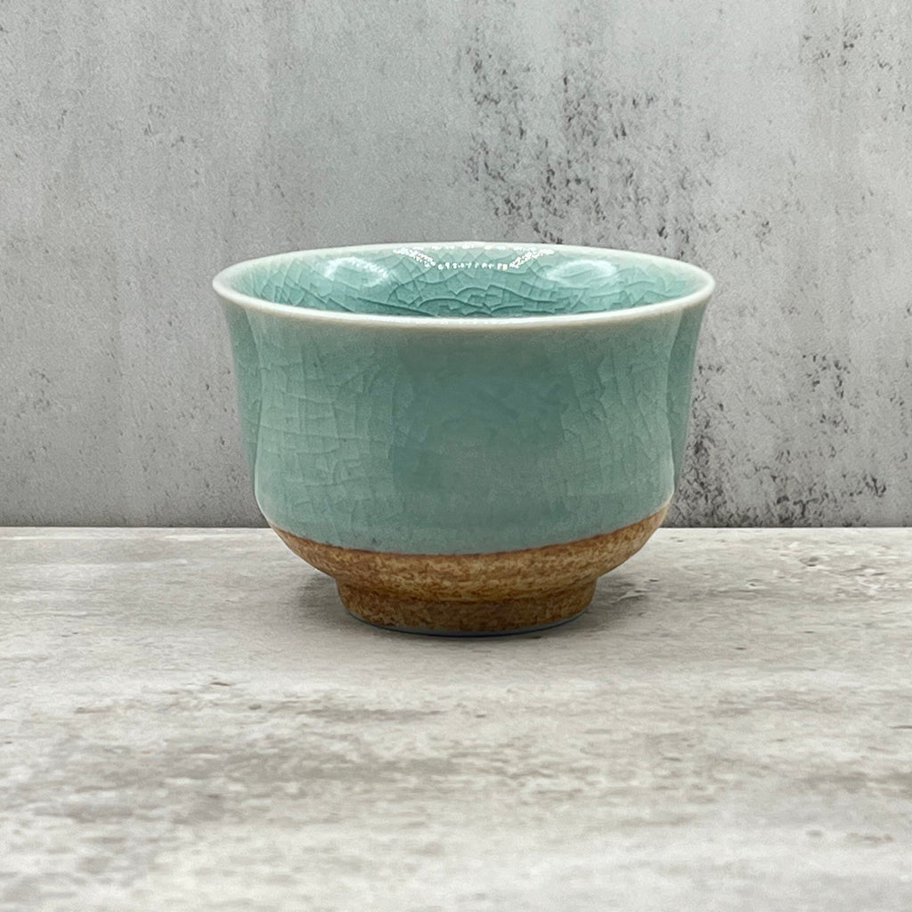 Inoue Tea Seiji Celadon Green Wide Yunomi - Japanese Sencha Teacup