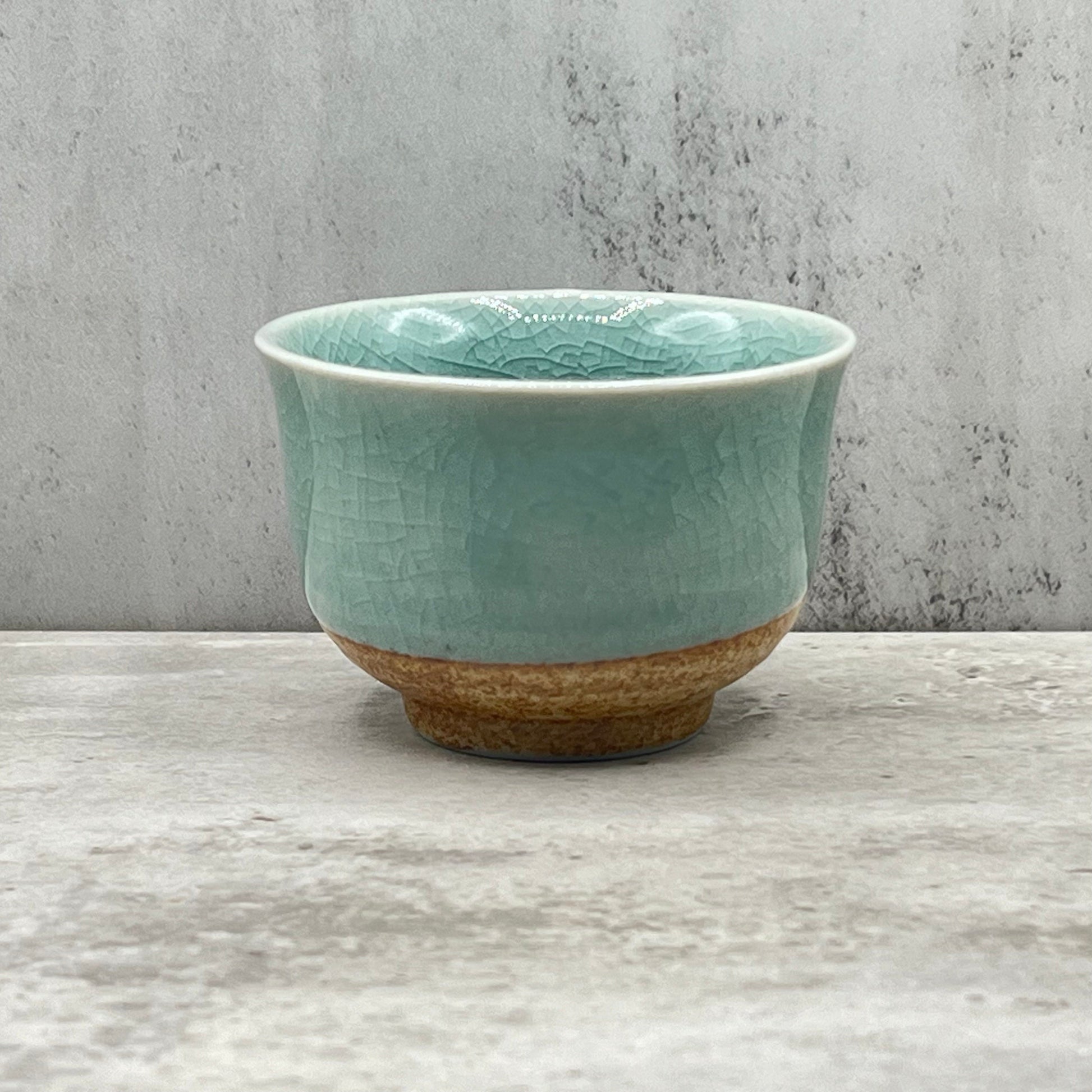 Inoue Tea Seiji Celadon Green Wide Yunomi - Japanese Sencha Teacup