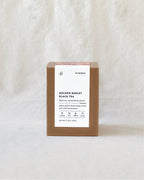 Teappo Golden Barley Black Tea, 15 biodegradable tea sachets, featuring brisk black tea and malty roasted barley grains.