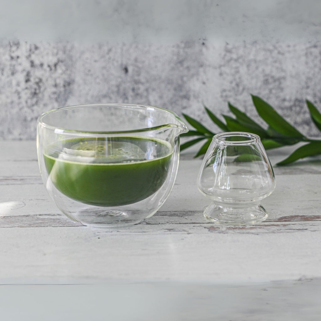 Aprika Life Double Sided (Double Wall) Glass Matcha Bowl with Spout