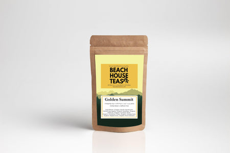Beach House Golden Summit, a stylish pouch featuring a golden design, showcased in the image linked to the product file.