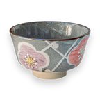 Aprika Life Gray with Flowers Ceramic Matcha Bowl