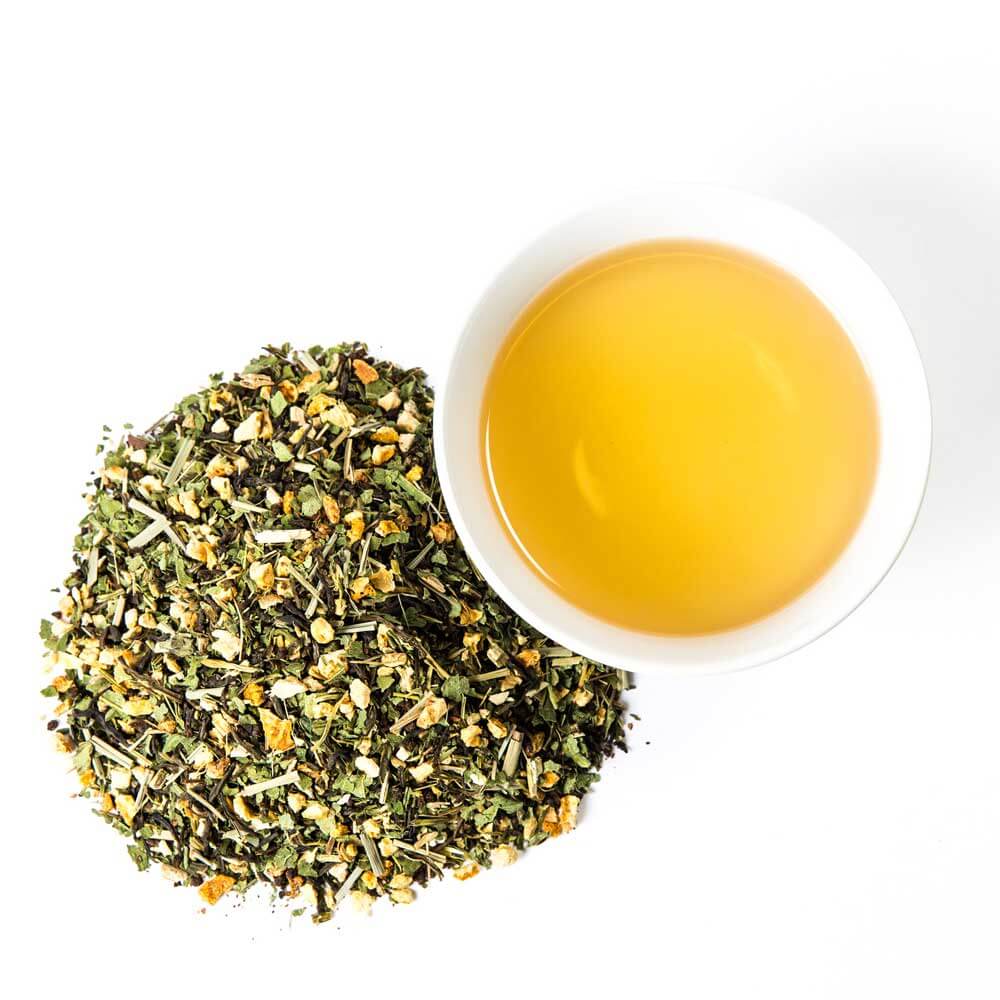 Piper and Leaf Healing Honeysuckle Glass Jar of Loose Leaf Tea - 30 Servings