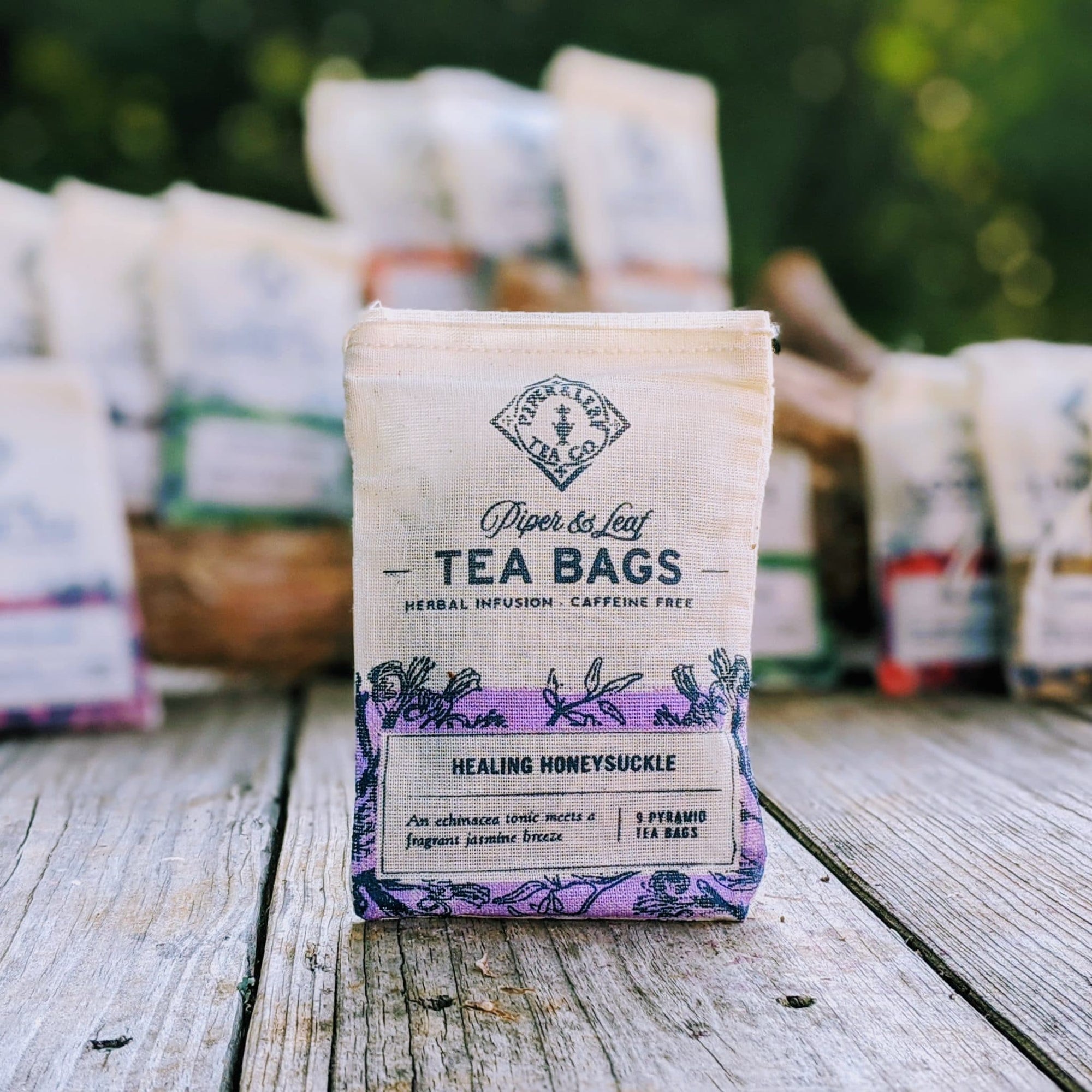 Piper and Leaf Healing Honeysuckle 9ct Tea Bags in Muslin