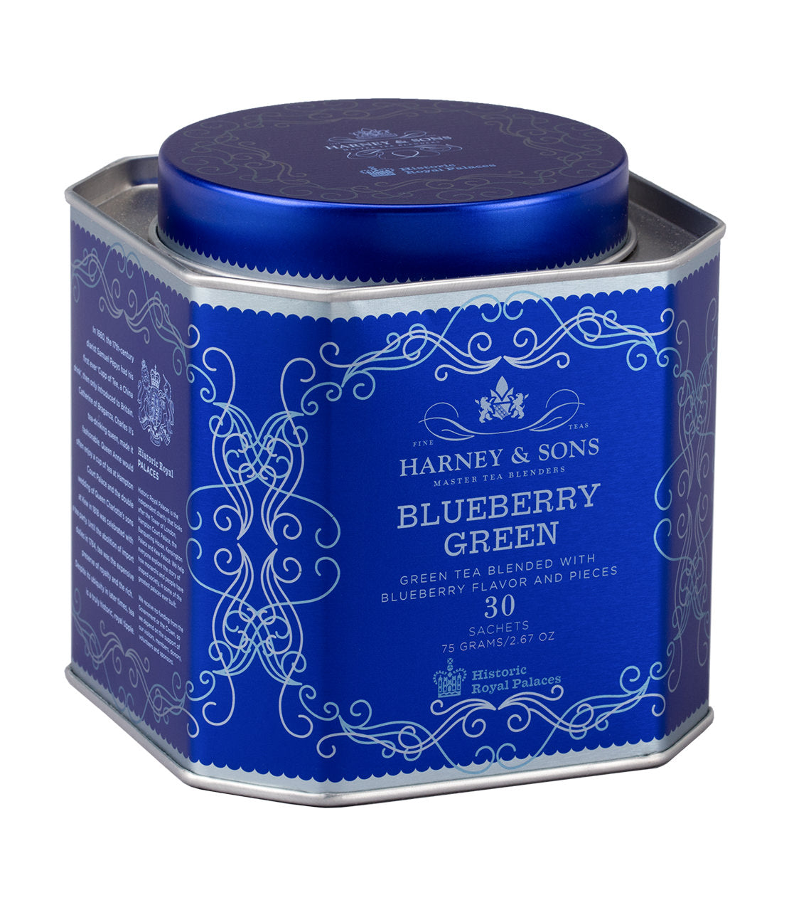 Harney & Sons Blueberry Green, HRP Tin of 30 Sachets