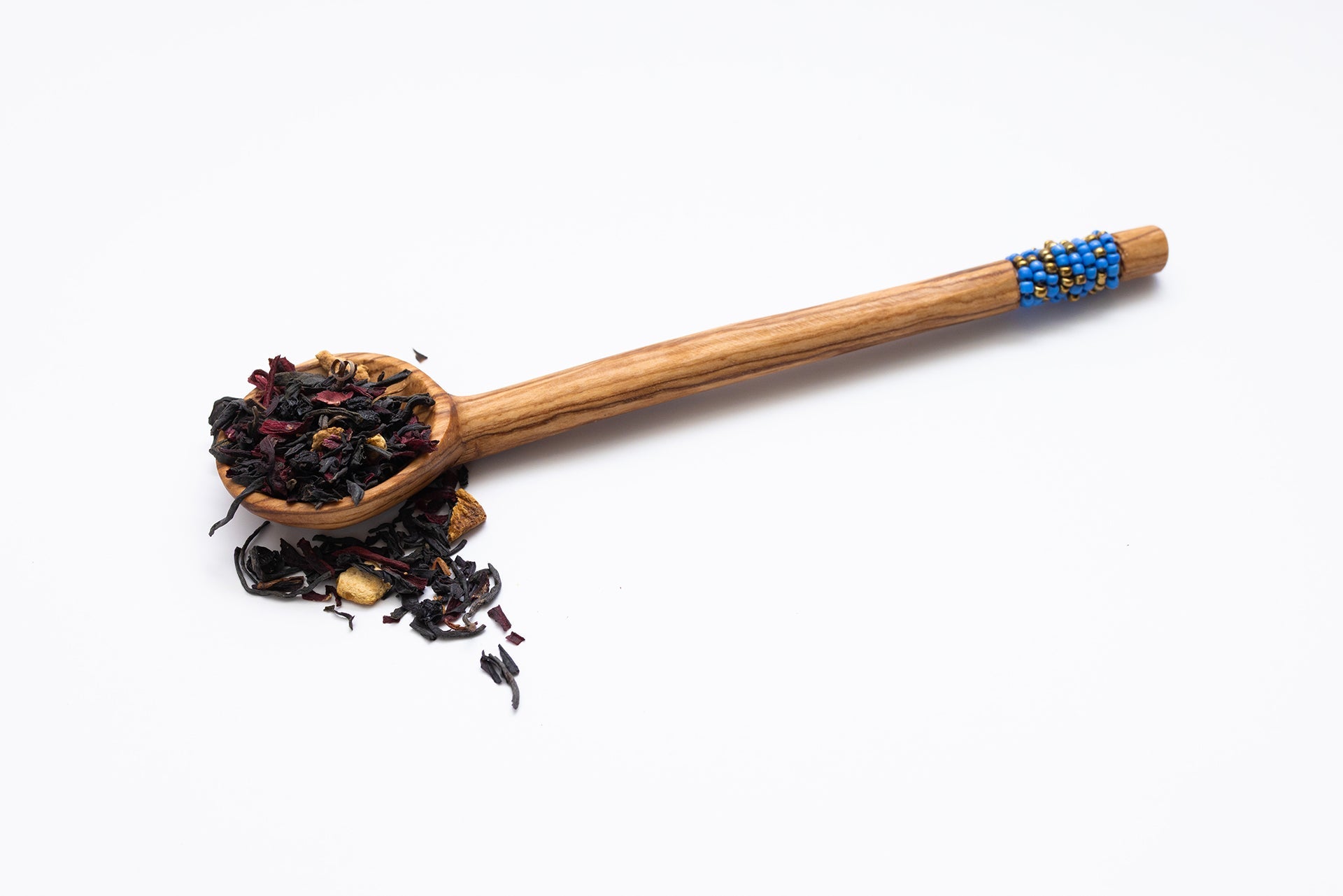 Leafberri Handmade Round Spoon with Beaded Handle ( 1 each)