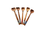 leafberri Handmade  Heart Shaped Spoon with Beaded Handle (Qty1)