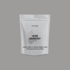 Herb Harmony Pyramid Bags by Somage USA, featuring a blend of rooibos, lemongrass, lavender, and chamomile in pyramid tea bags.