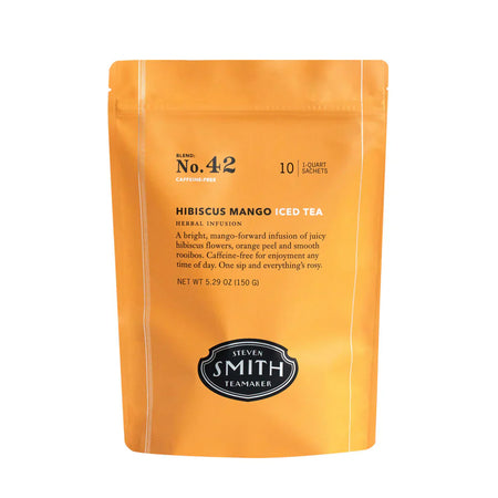 Smith Teamaker HIBISCUS MANGO ICED TEA NO. 42 (10 1QT SACHETS) Herbal Tea