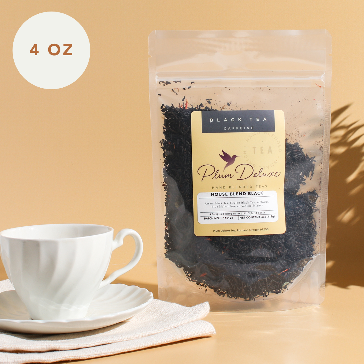 Plum Deluxe House Blend Black Tea (Creamy Vanilla English Breakfast)