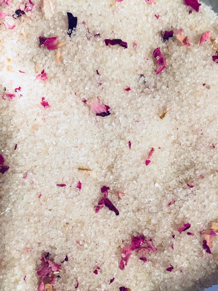 Beach House Rose Petal infused artisan culinary sugar Herbal Tea