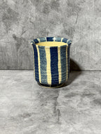 Inoue Aojukusa Blue Mino-yaki Yunomi - Japanese Teacup