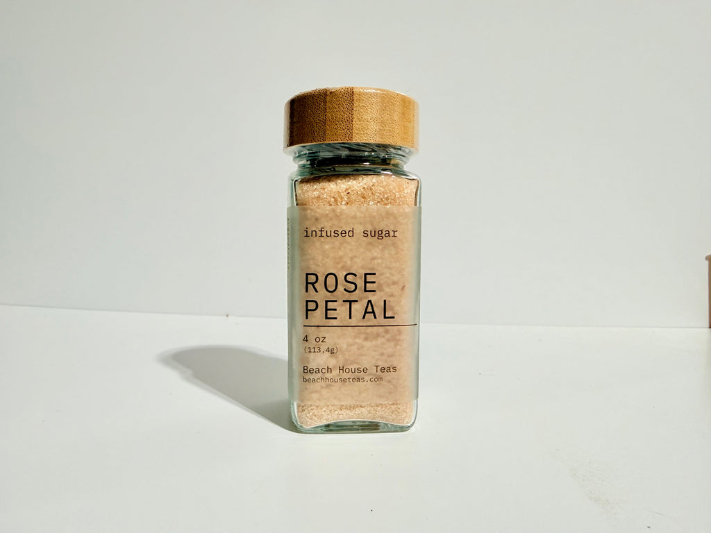 Beach House Rose Petal infused artisan culinary sugar