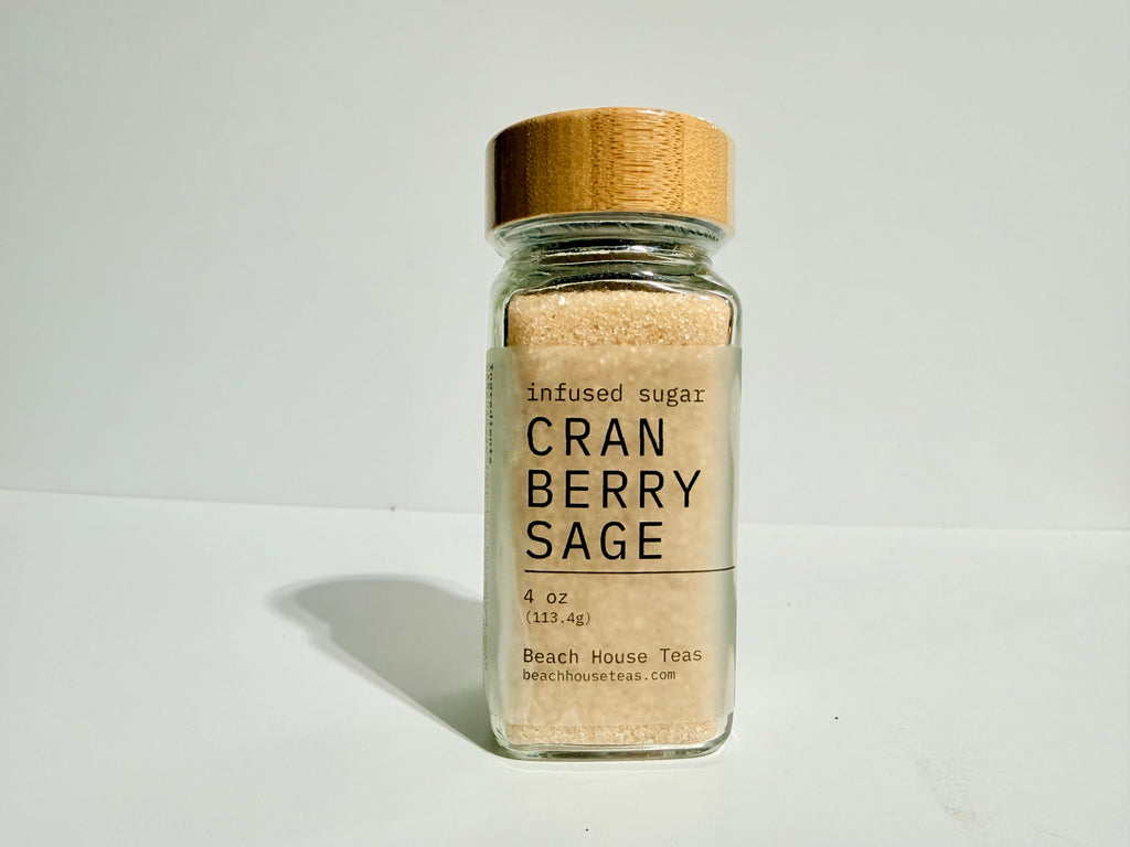 Beach House Cranberry Sage infused artisan culinary sugar