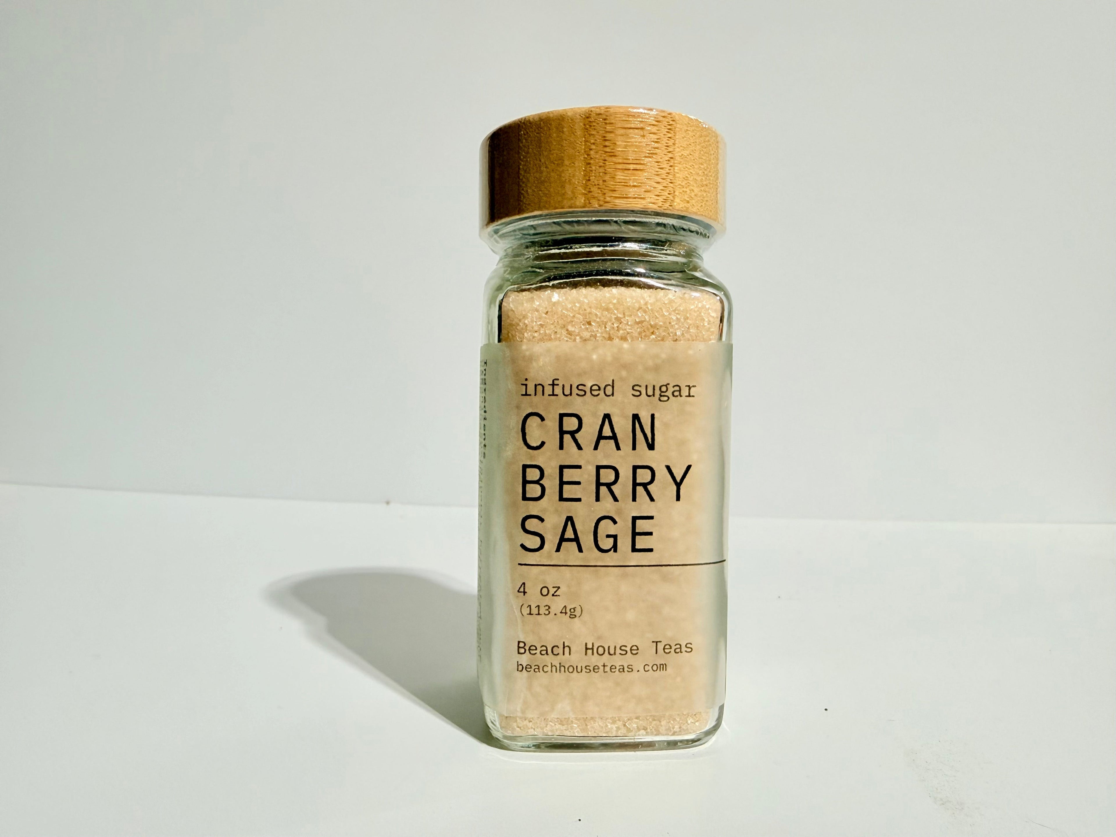 Beach House Cranberry Sage infused artisan culinary sugar