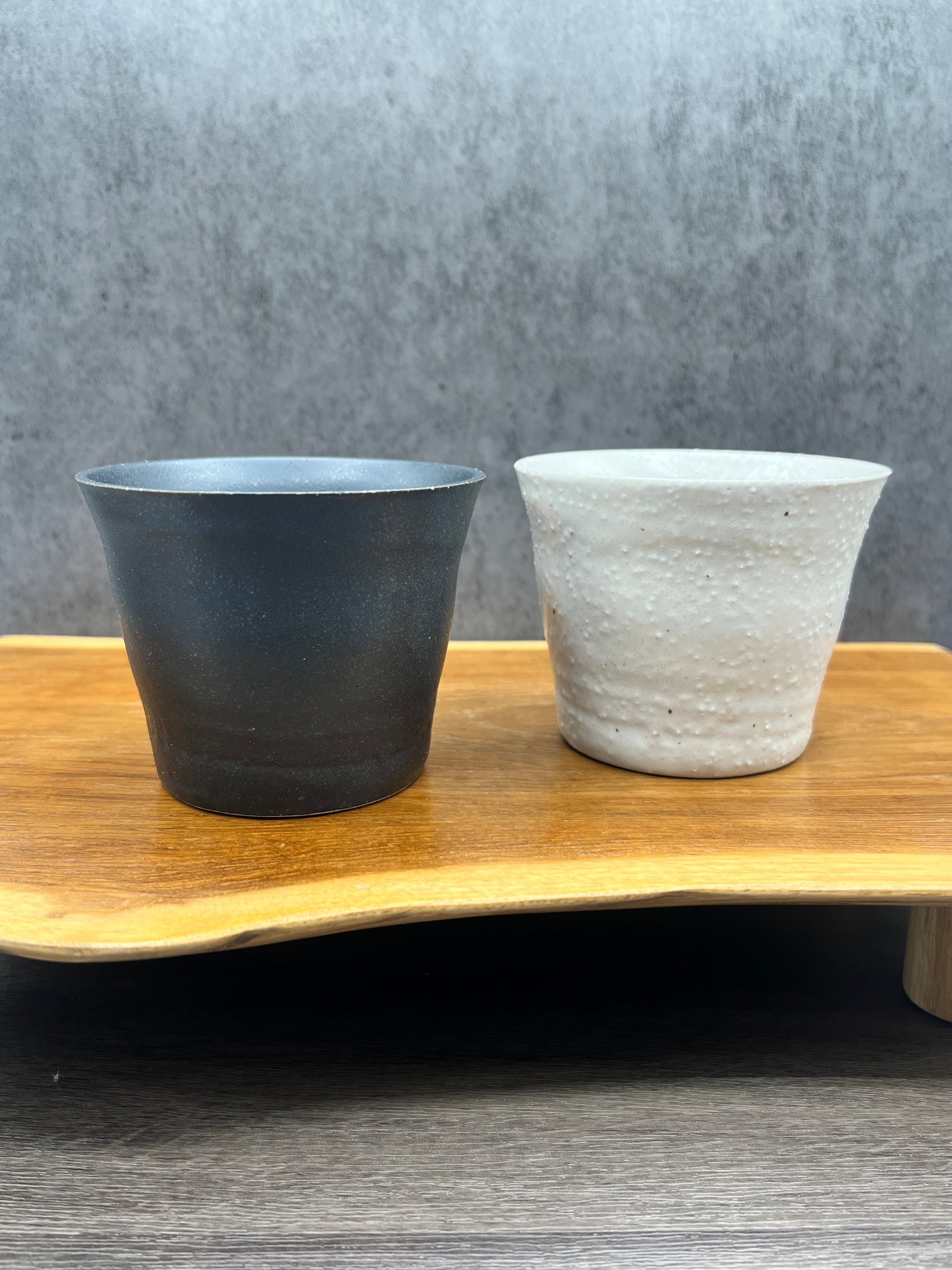 Inoue Tea Kuro Black Tesshin Mino-yaki Yunomi - Japanese Teacup