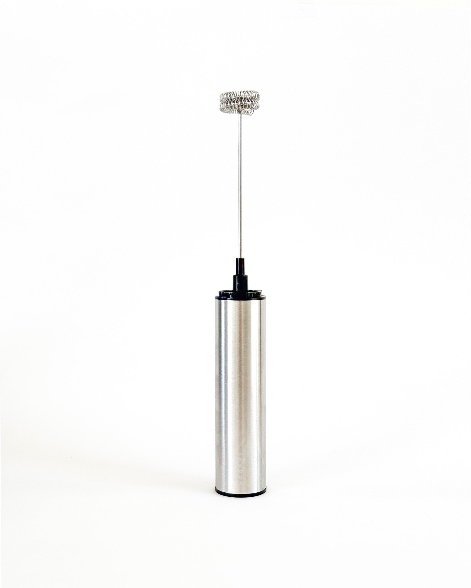Teappo Simple Whisk, a USB-rechargeable electric whisk with stainless steel design and interchangeable heads for versatile beverage mixing.