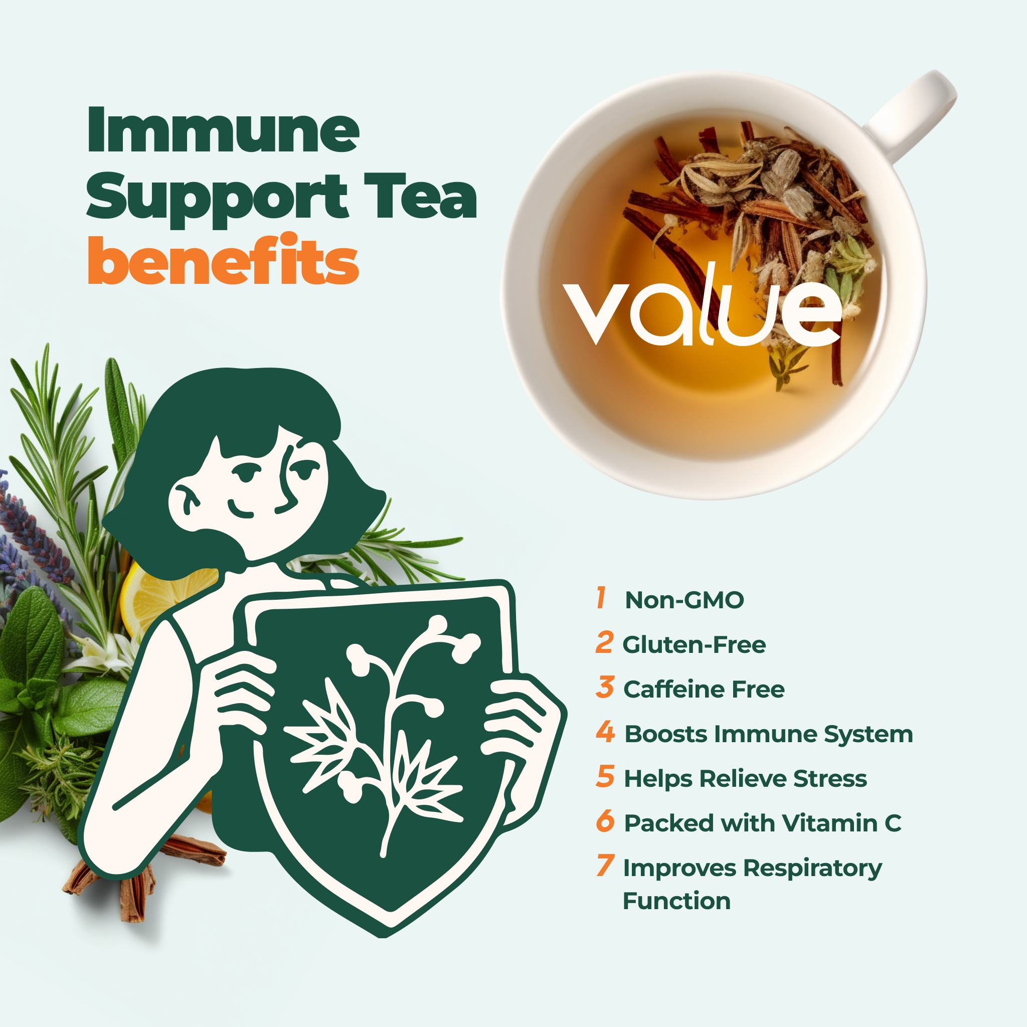 Aprika Life Immune System Support Herbal Tea, 60 Bags