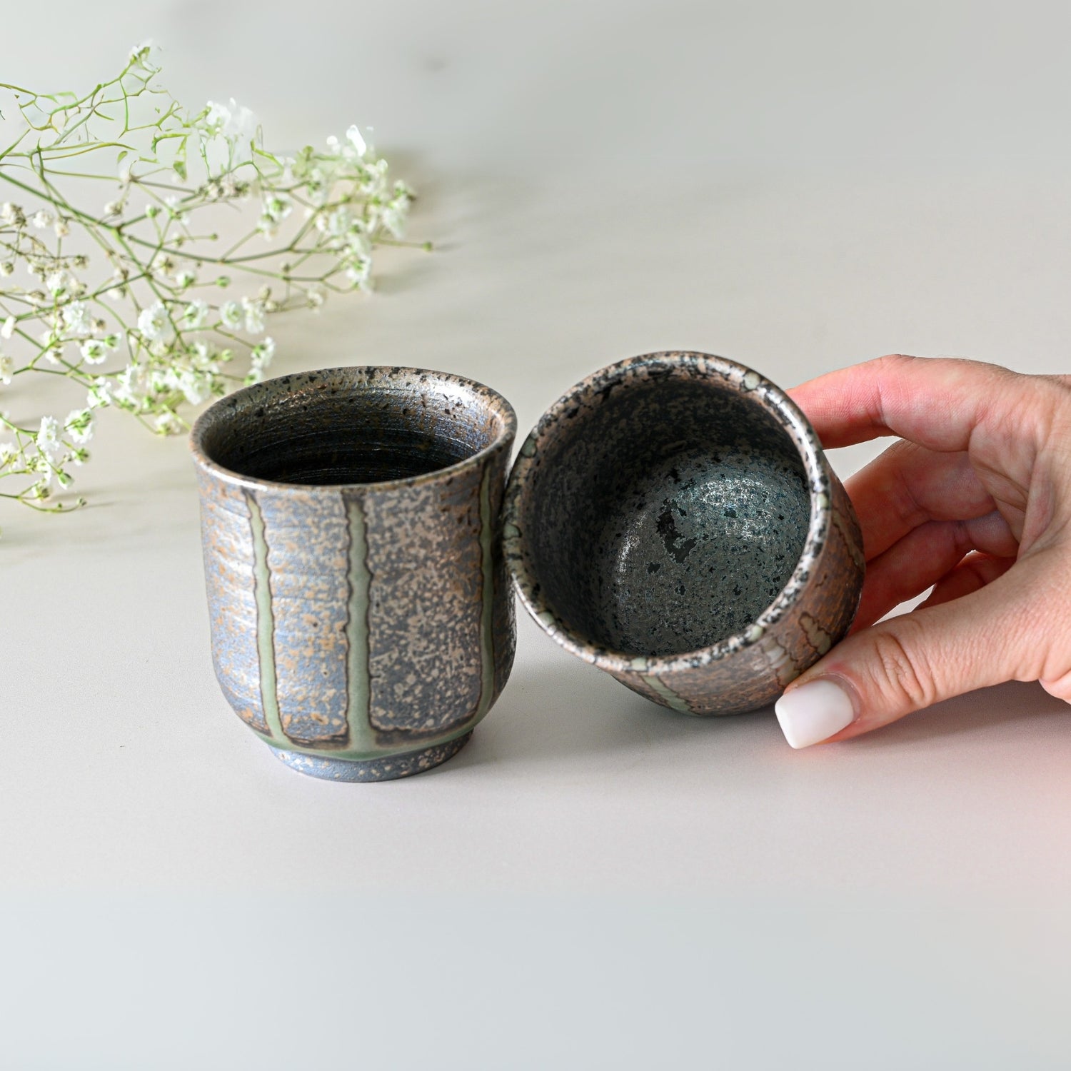 Aprika Life Japanese Kyusu Set - Teapot with Filters (230ml) and Two Cups