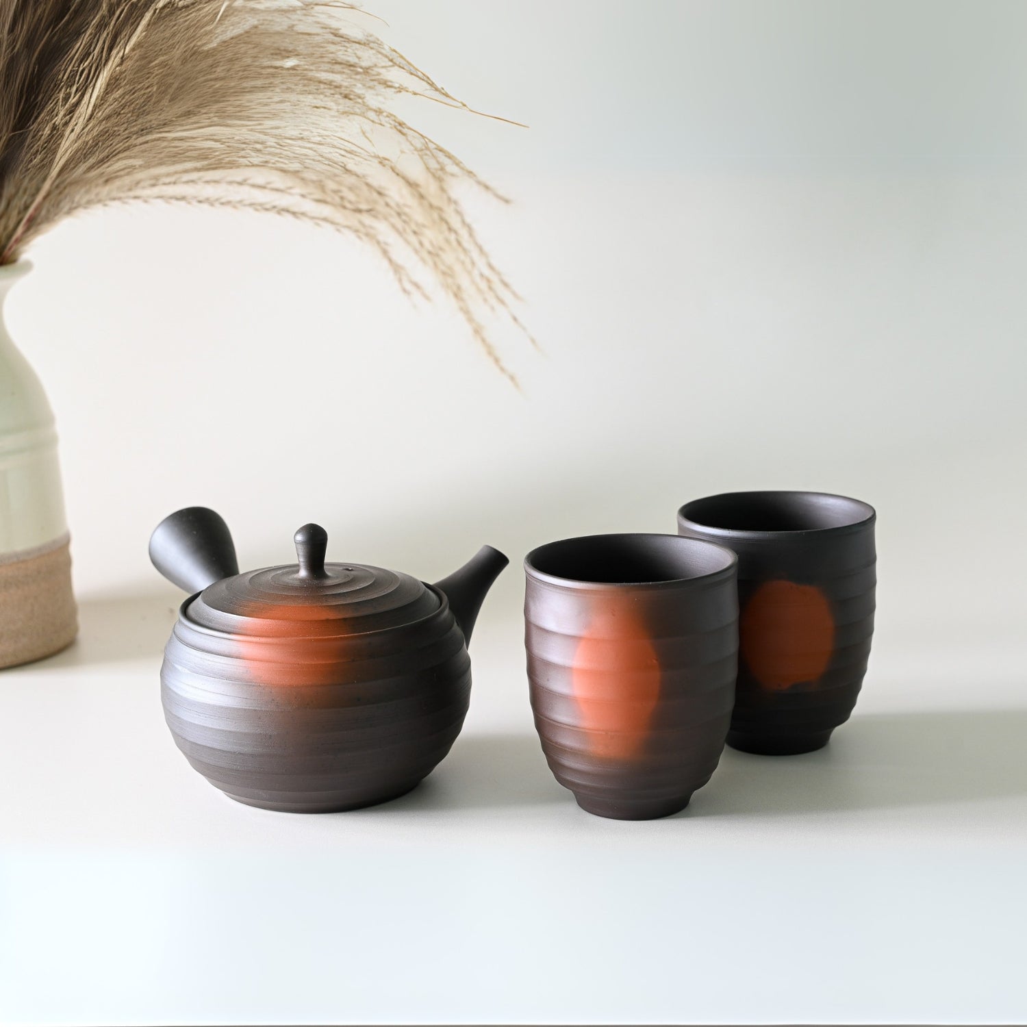 Aprika Life Japanese Kyusu Set - Teapot with Filters (270ml) and Two Cups