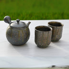 Aprika Life Japanese Kyusu Set - Teapot with Filters (230ml) and Two Cups