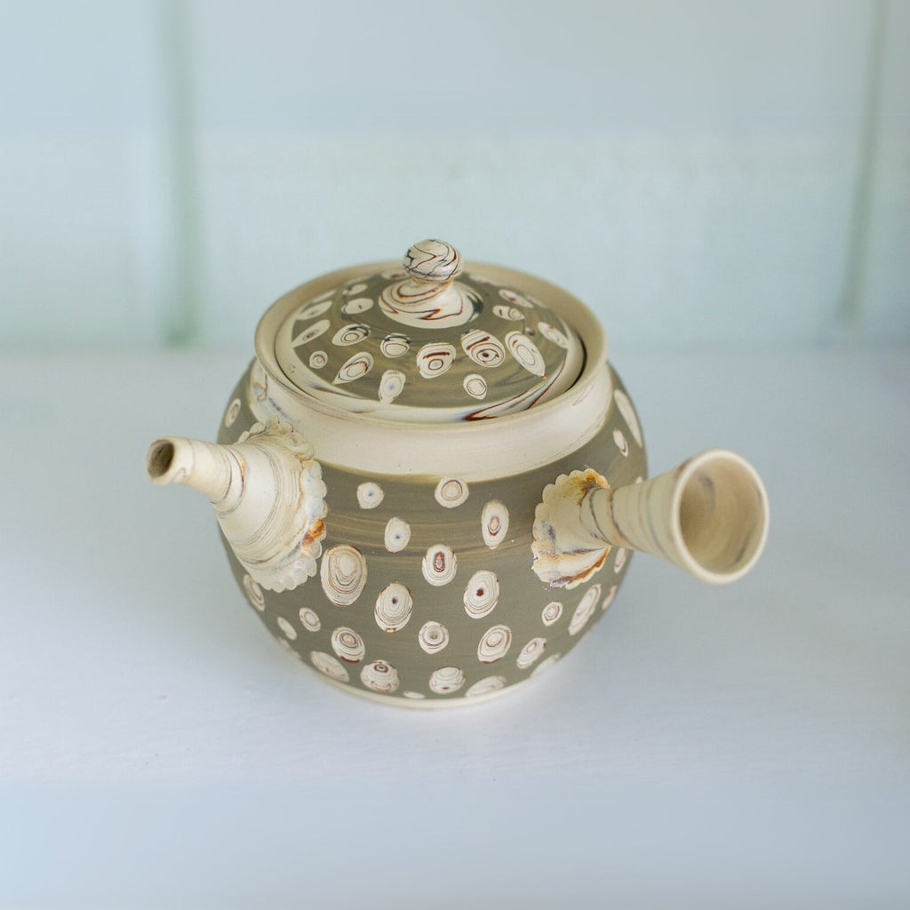 Aprika Life Japanese Kyusu Set - Teapot with Filters (370ml) and Two Cups
