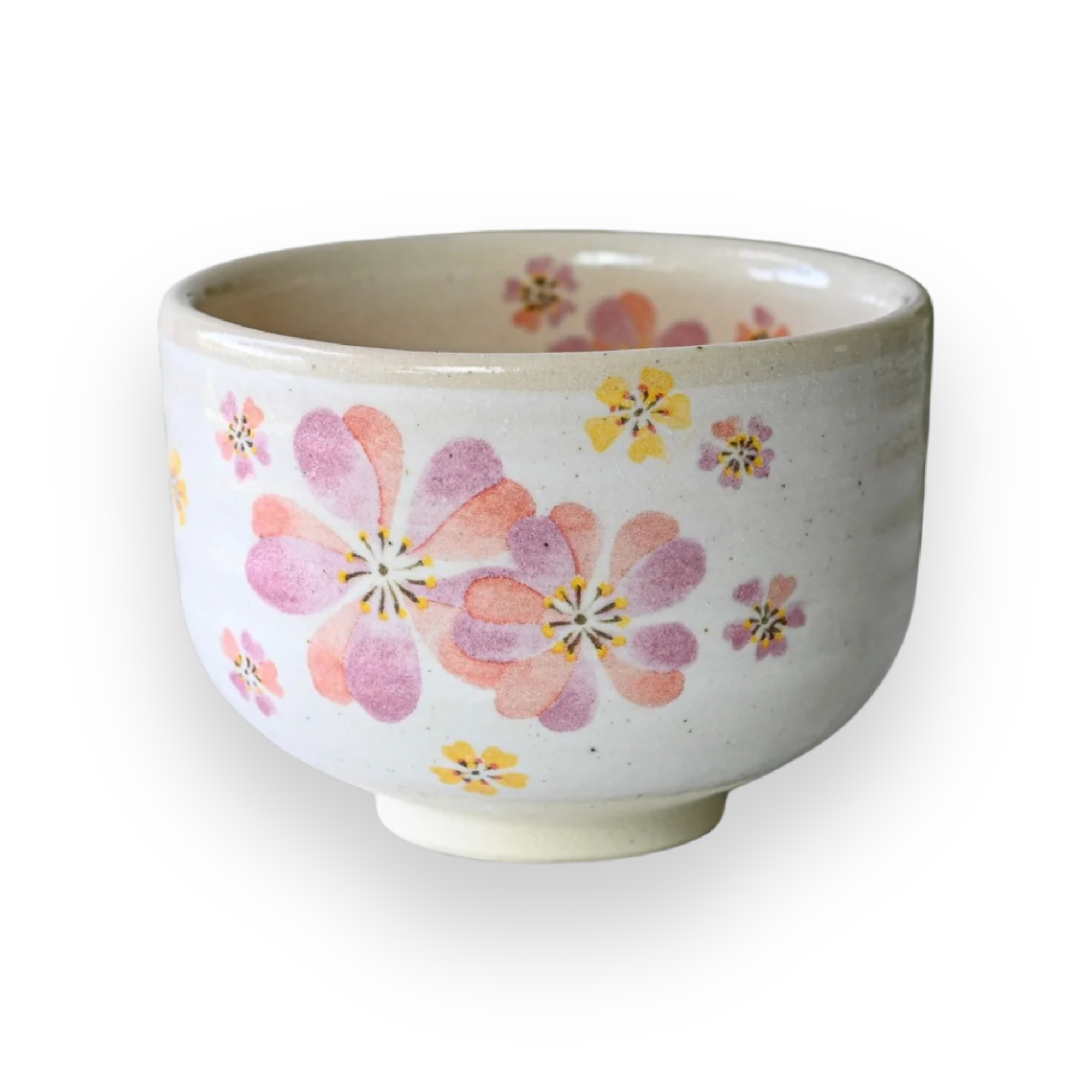 Aprika Life Japanese Pink Sakura Ceramic Matcha Bowl