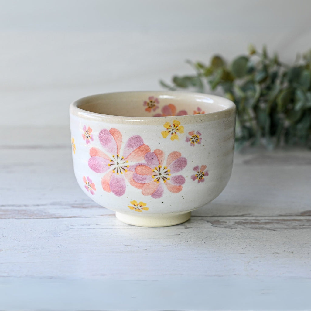 Aprika Life Japanese Pink Sakura Ceramic Matcha Bowl