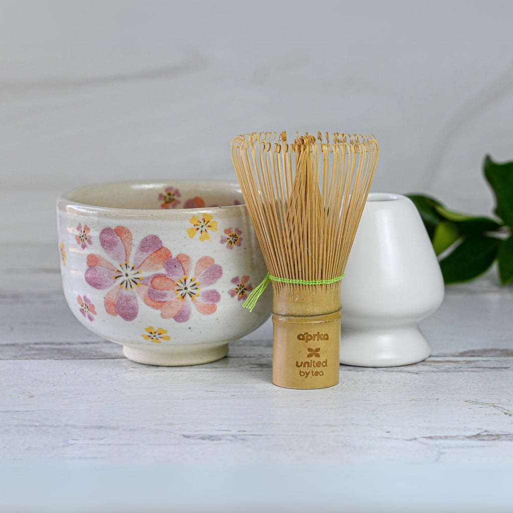 Aprika Life Japanese Pink Sakura Ceramic Matcha Bowl