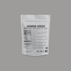 Jasmine Green Pyramid Bags by Somage USA, featuring pyramid-shaped tea bags filled with jasmine green tea.