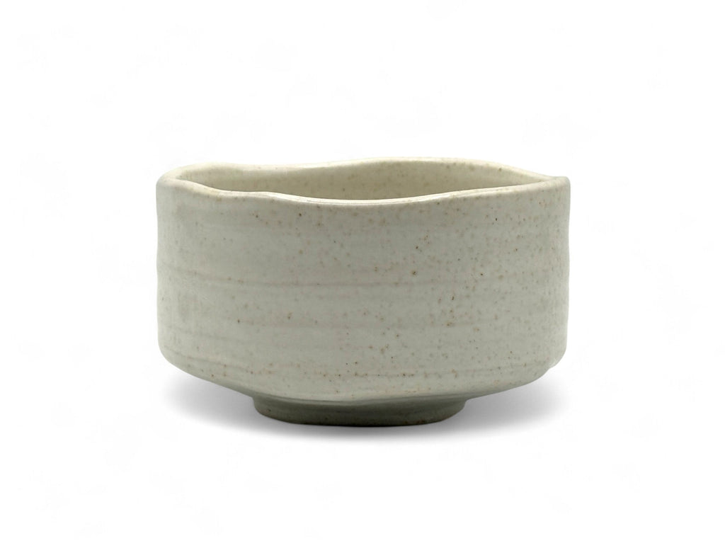 Inoue Tea Kohiki Shiro White Mino-yaki Chawan - Japanese Matcha Bowl, ceramic matcha bowl with a white glaze.