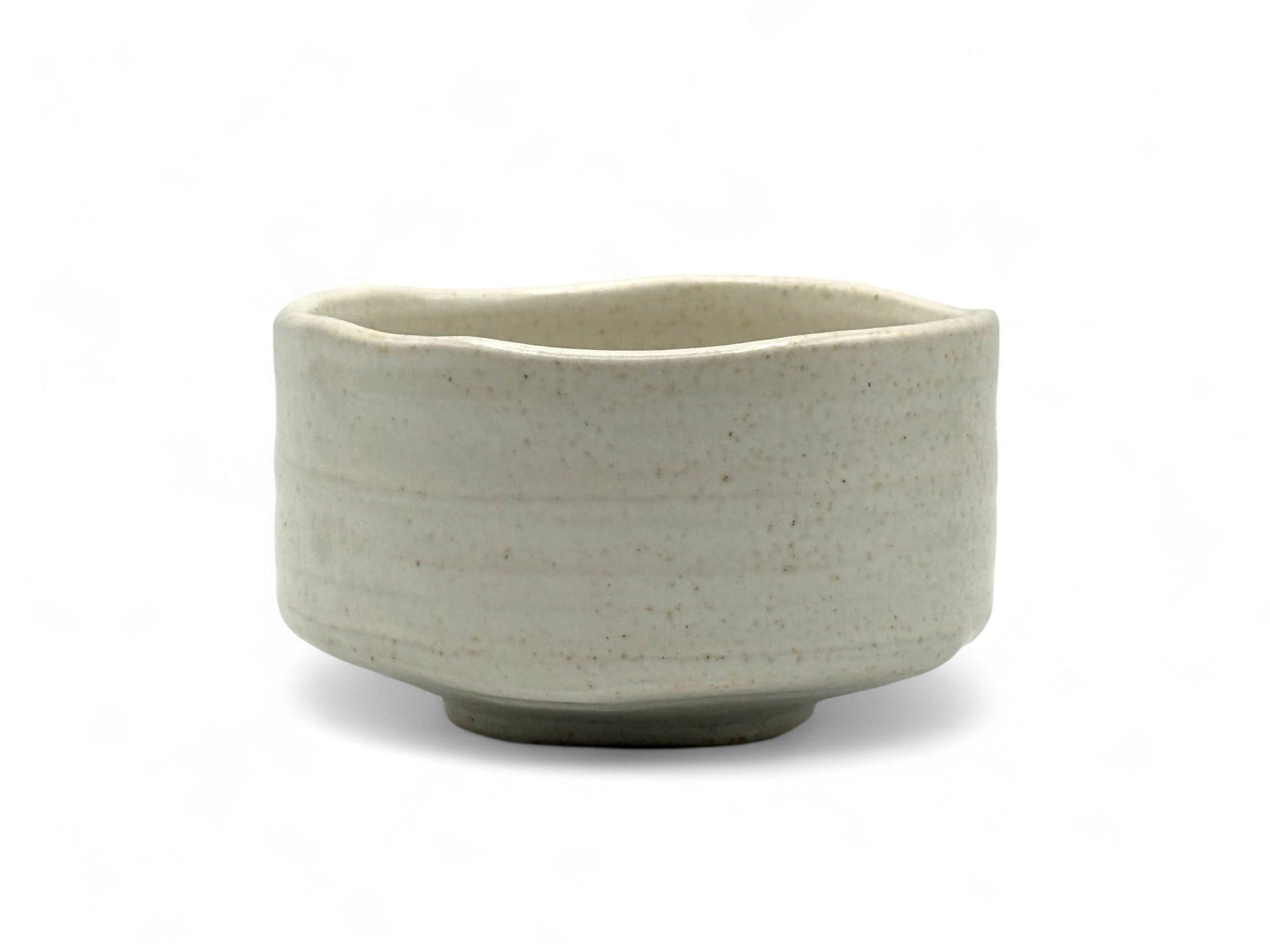 Inoue Tea Kohiki Shiro White Mino-yaki Chawan - Japanese Matcha Bowl