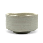 Inoue Tea Kohiki Shiro White Mino-yaki Chawan - Japanese Matcha Bowl, rustic white finish, 16oz capacity, handcrafted in Japan.