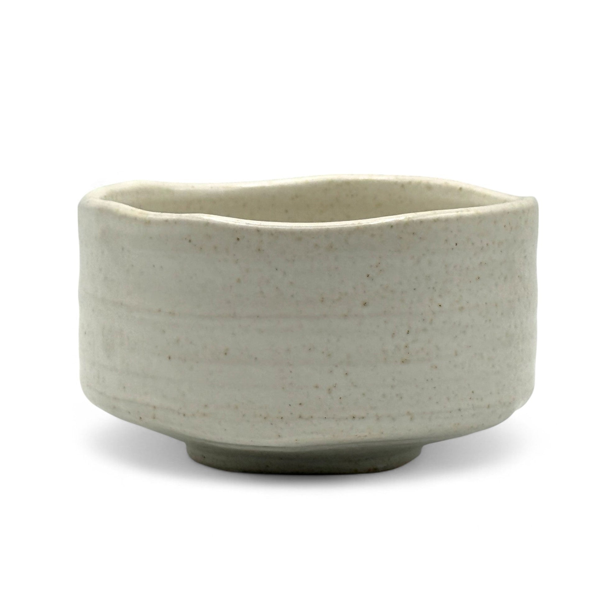 Inoue Tea Kohiki Shiro White Mino-yaki Chawan - Japanese Matcha Bowl
