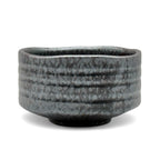 Inoue Tea Kabura Gray Mino-yaki Chawan - Japanese Matcha Bowl, ash grey glaze, textured ceramic, 4.7" wide, 2.7" high, 16oz capacity.