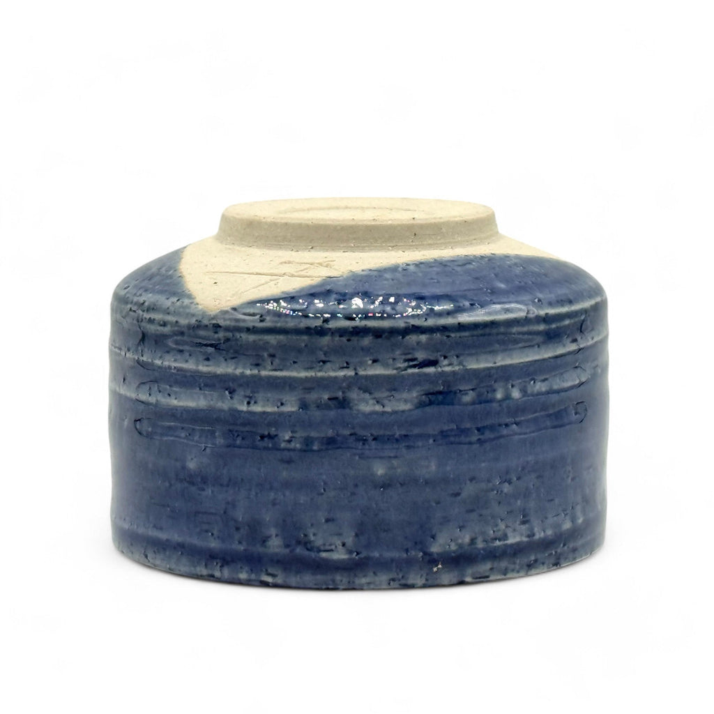 Inoue Tea Ranyu Blue Mino-yaki Chawan - Japanese Matcha Bowl