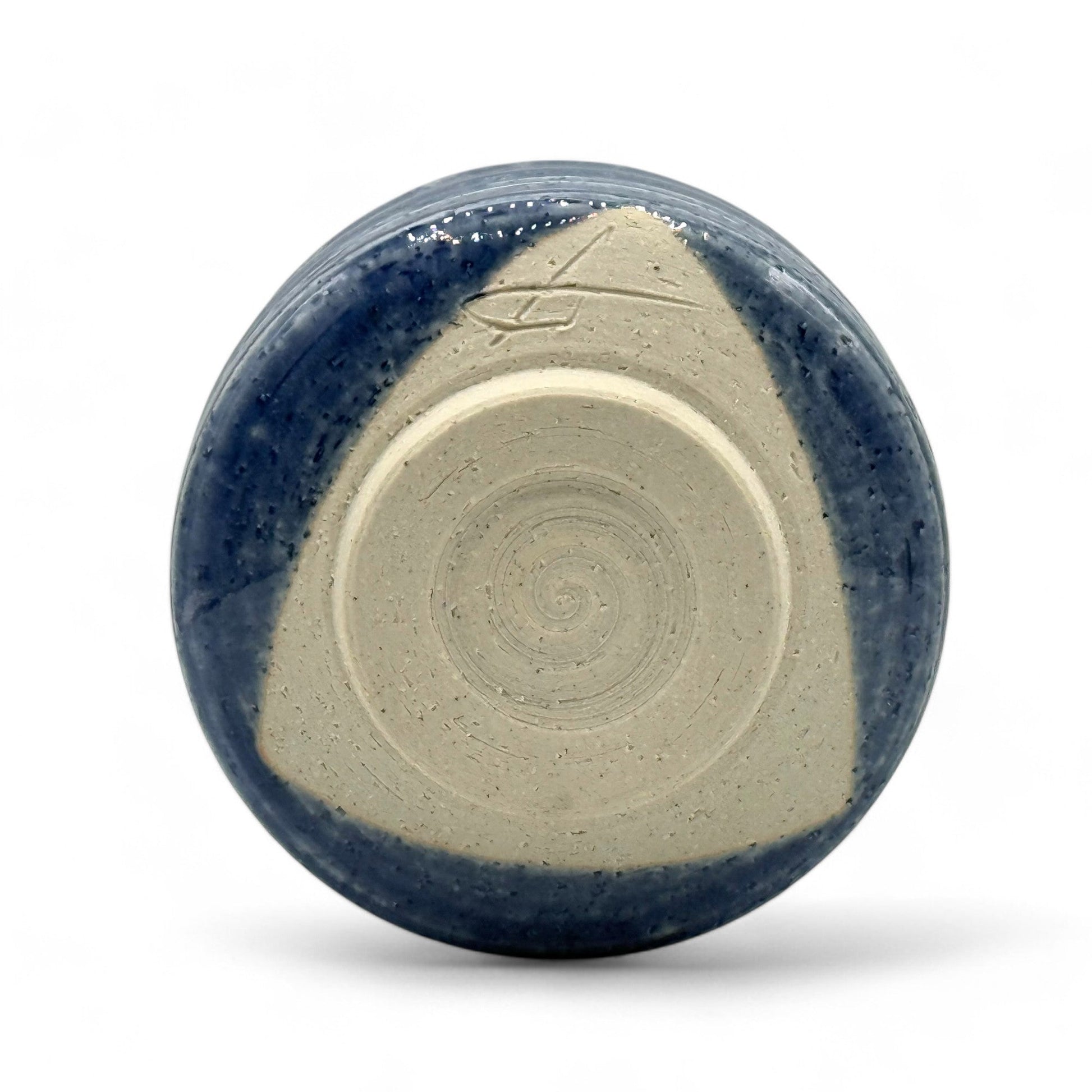 Inoue Tea Ranyu Blue Mino-yaki Chawan - Japanese Matcha Bowl