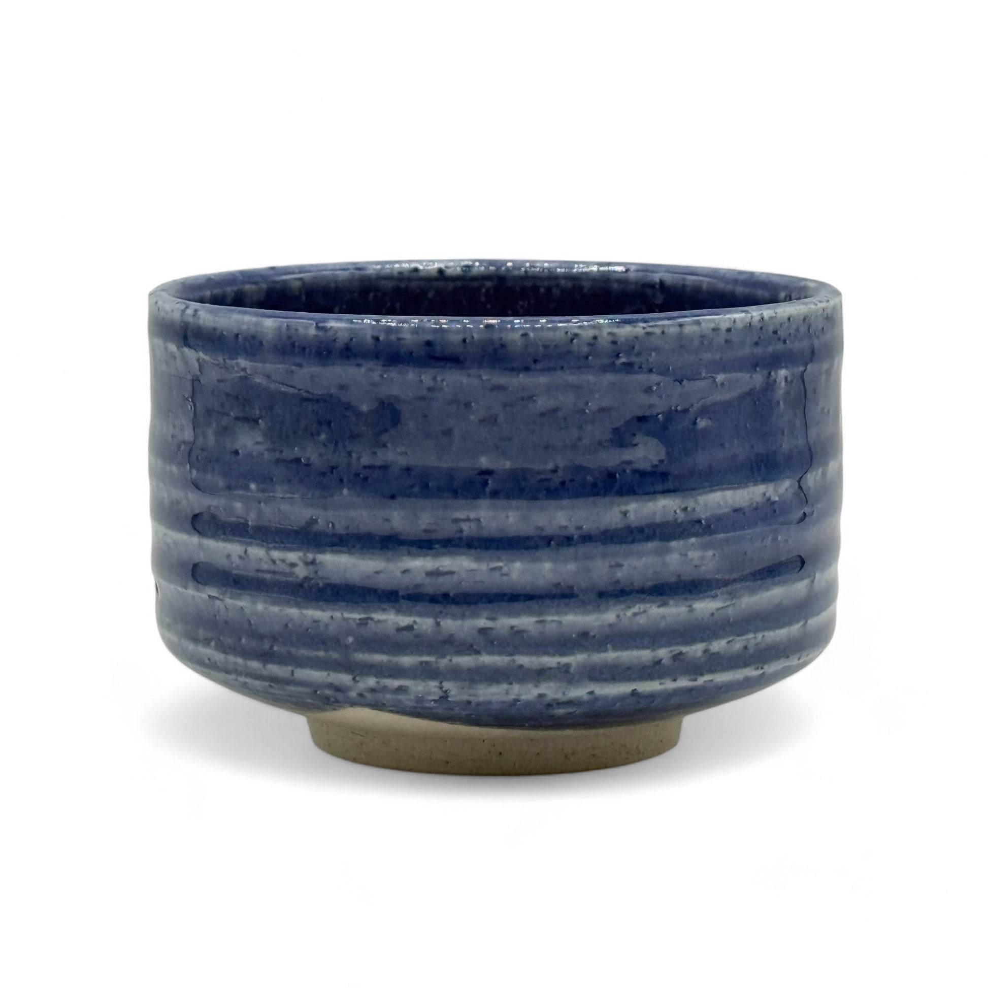Inoue Tea Ranyu Blue Mino-yaki Chawan - Japanese Matcha Bowl