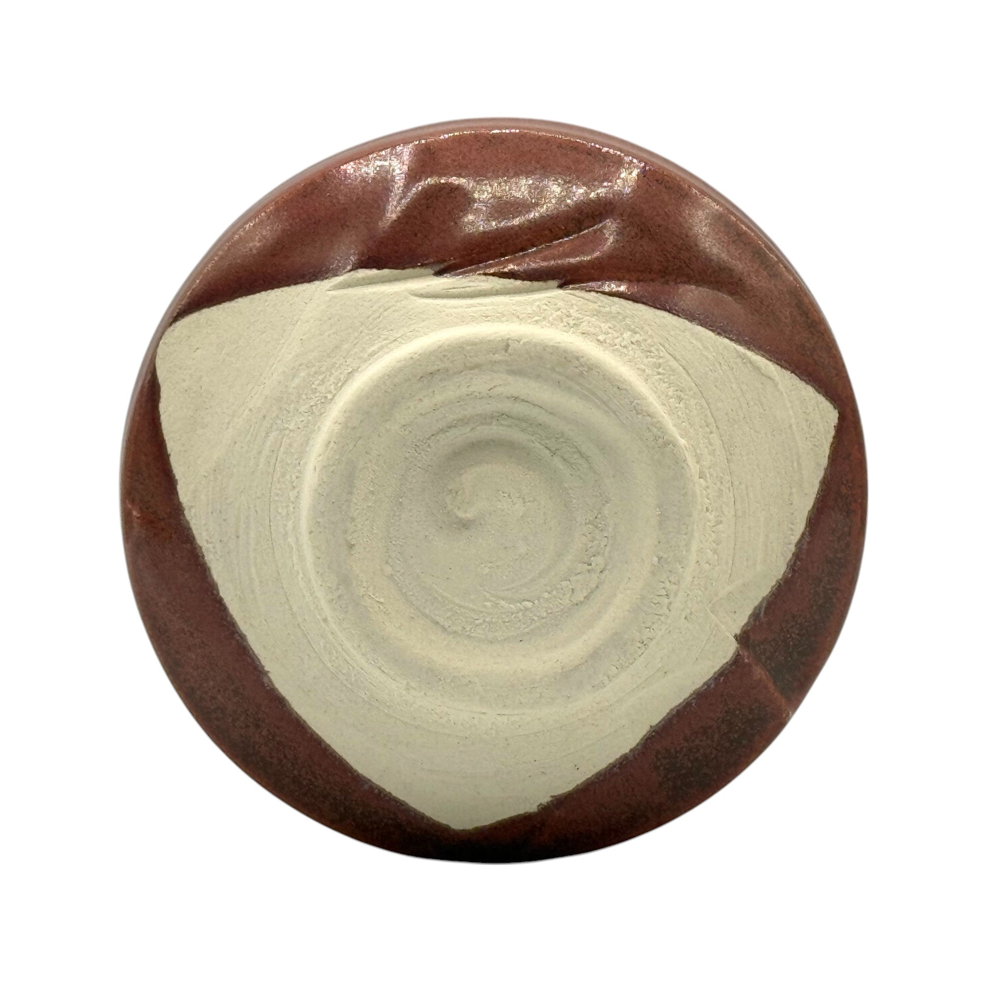 Inoue Tetsu Raku Red Mino-yaki Chawan - Japanese Matcha Bowl