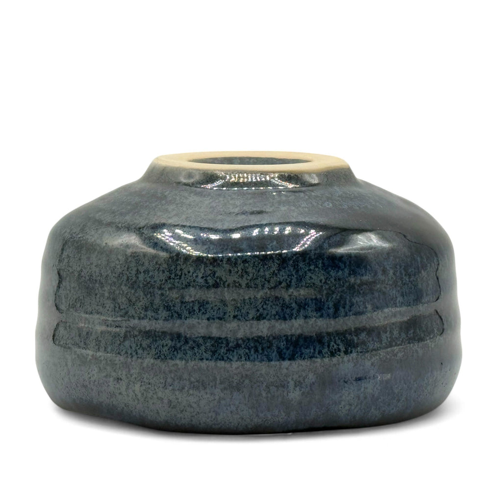 Inoue Yohen Midnight Blue Mino-yaki Chawan - Japanese Matcha Bowl